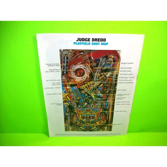 Judge Dredd Pinball FLYER Comic Book Edition Original 1993 Multi Page Super Hero - Picture 5 of 7